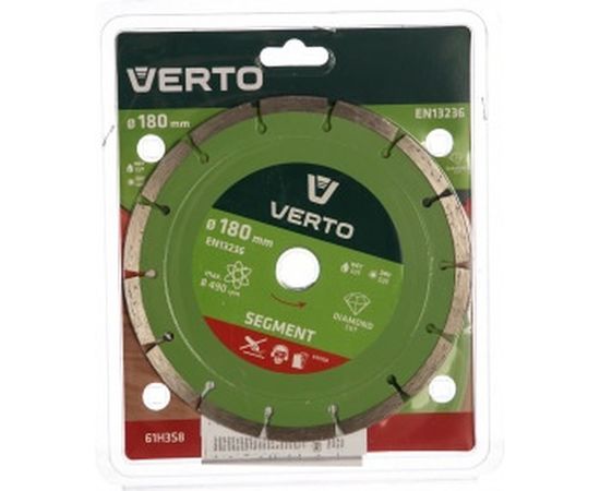 Диск алмазный сегментный 180x22.2 мм VERTO 61H3S8 – изображение 5