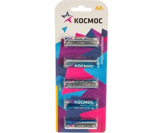 Батарейка пальчиковая LR6 5шт КОСМОС KOCLR65BL 