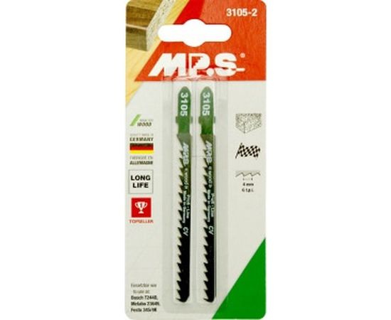 Пилки T244D (100х75х4,0 мм, 2 шт.) для фигурного реза по дереву MPS 3105-2 