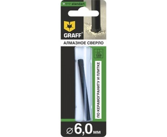 Сверло алмазное по керамограниту и плитке 6 мм Standart в блистере GRAFF 78665 
