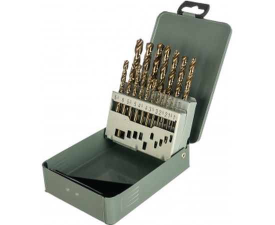 Набор сверл по металлу, кобальтовые, 1.0-10.0 мм, 19 шт. KEIL 307500110 