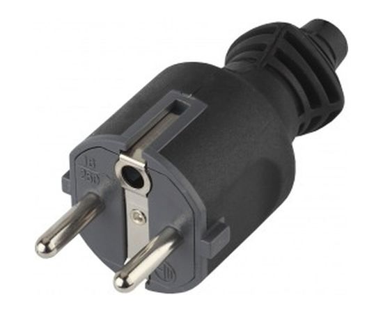 Вилка ЭРА V4B c/з 16A прямой ввод черная Б0019189 