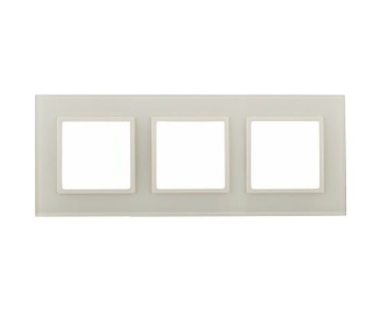 Рамка ЭРА 14-5103-02 на 3 поста, стекло, Elegance, слоновая кость+слоновая кость Б0034507 