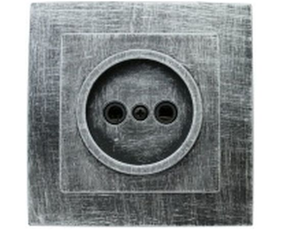 Розетка duwi с/п б/з 1-местная серия Palazzo Vintage, серебро патина 26558 0 