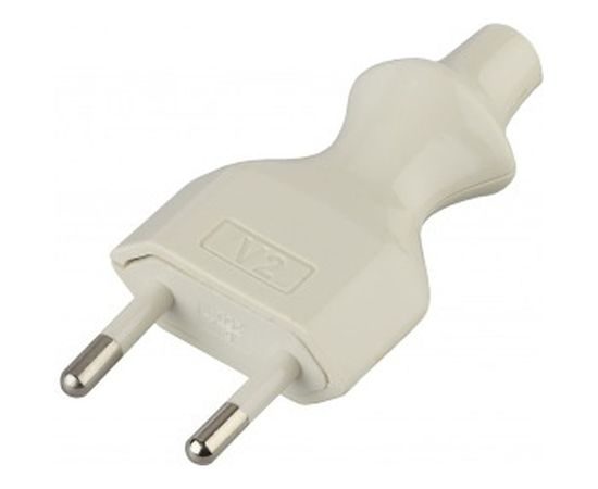 Вилка ЭРА V2 б/з 6A прямой ввод белая Б0019184 