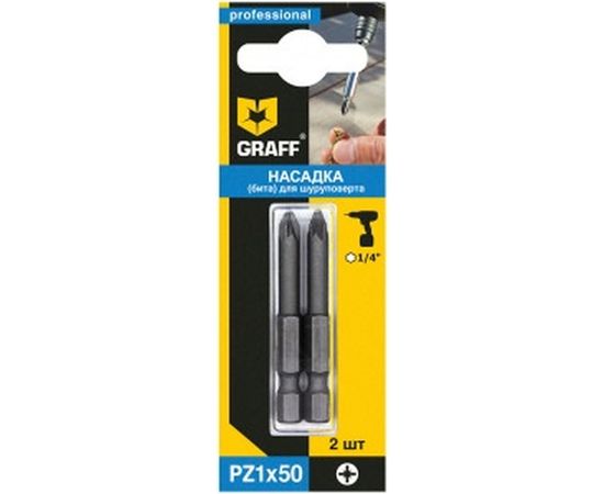 Бита (2 шт; PZ1; 50 мм) GRAFF 310150 