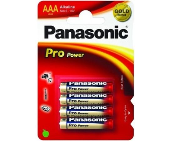 Щелочная батарейка LR03 AAA Pro Power Xtreme 1.5В бл/4 Panasonic 5410853024286 