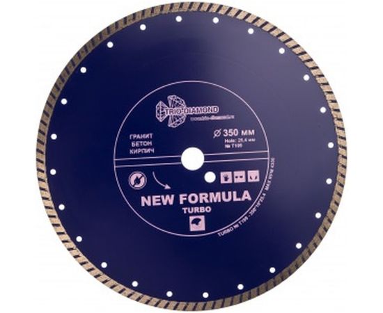 Диск алмазный отрезной Турбо New Formula (350х25.4 мм) TRIO-DIAMOND T109 