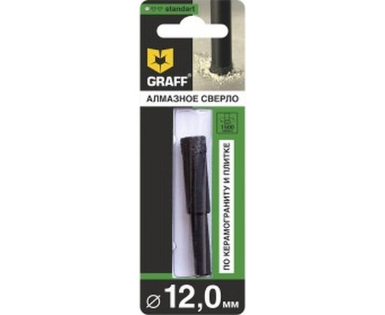 Сверло алмазное по керамограниту и плитке 12 мм Standart в блистере GRAFF 781265 