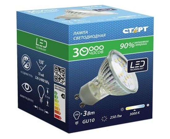 Светодиодная лампа точечного света СТАРТ LED JCDR GU10 6W30 – изображение 2