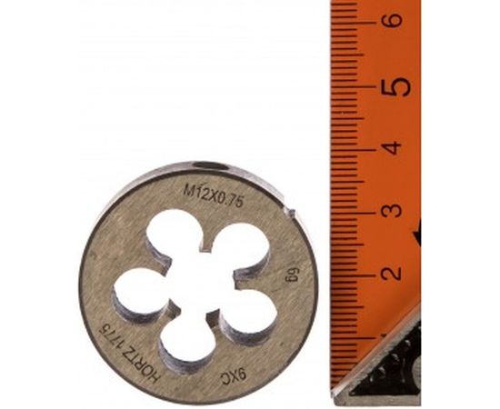 Плашка М 12 х0.75 9ХС HORTZ 204020 – изображение 2