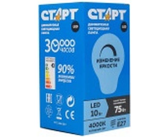 Светодиодная диммируемая лампа СТАРТ в колбе лон LEDGLSE27 10W40 Dim Rheostat – изображение 2