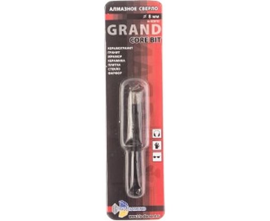 Коронка алмазная по керамограниту, серебряная пайка (8 мм) TRIO-DIAMOND GCB753 – изображение 2