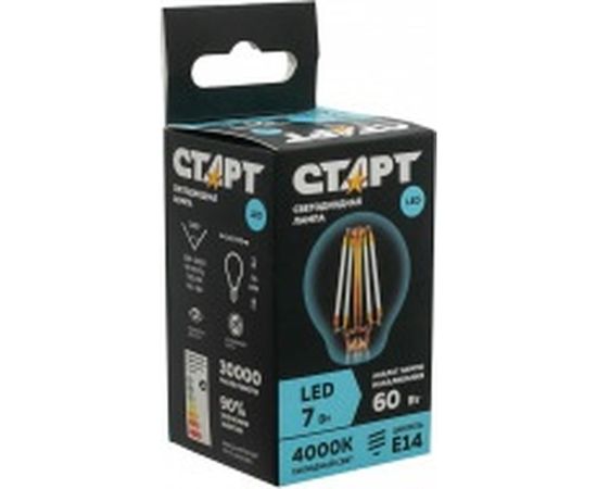 Светодиодная филаментная лампа СТАРТ в колбе шар LED F-SphereE14 7W40 – изображение 3