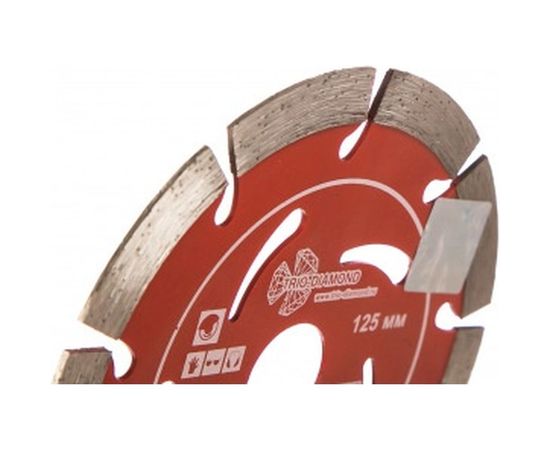 Диск алмазный отрезной Сегментный Grand hot press (125х22.23 мм) TRIO-DIAMOND GUS722 – изображение 3