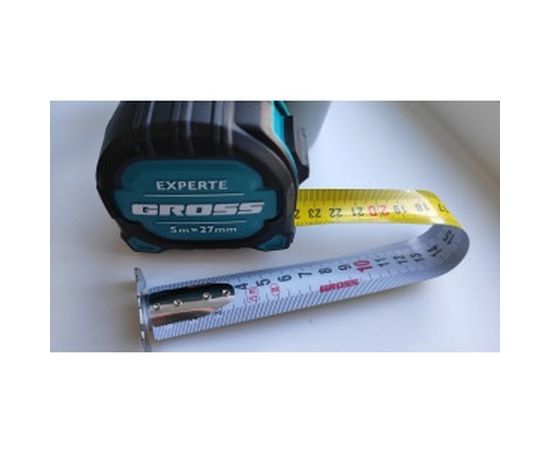 Рулетка GROSS Experte, 5 м x 27 мм, двухкомпонентный корпус, магнит, двухсторонняя разметка, нейлон 32575 – изображение 4