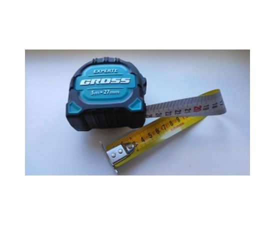 Рулетка GROSS Experte, 5 м x 27 мм, двухкомпонентный корпус, магнит, двухсторонняя разметка, нейлон 32575 – изображение 5