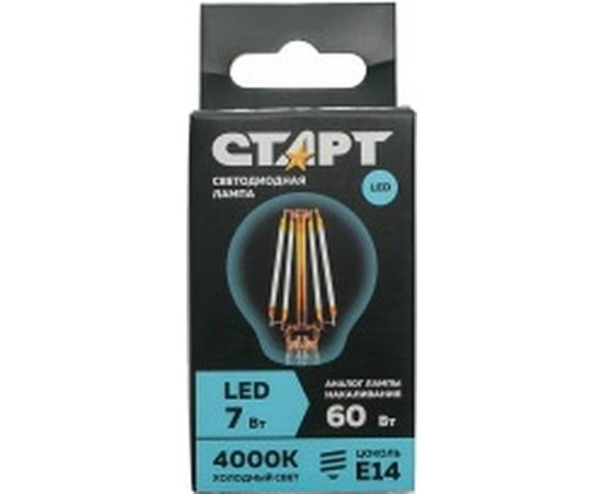 Светодиодная филаментная лампа СТАРТ в колбе шар LED F-SphereE14 7W40 – изображение 6
