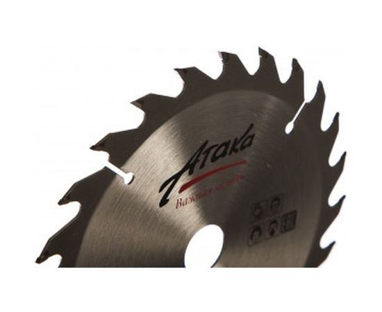 Диск пильный (160 мм; 24T; 20 мм) по дереву профи АТАКА 8078480 