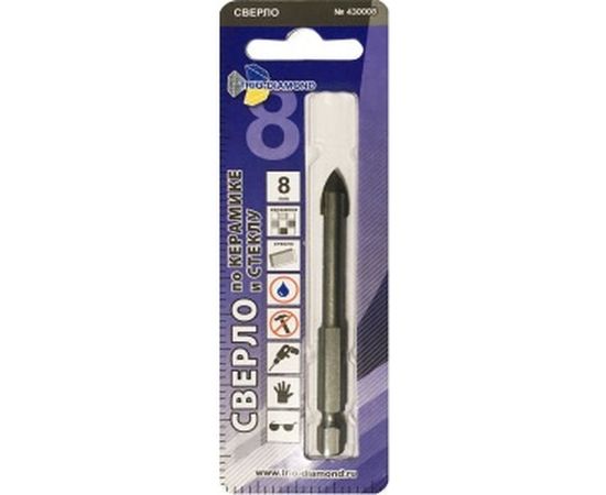 Сверло по керамике и стеклу 8 мм TRIO-DIAMOND 430008 