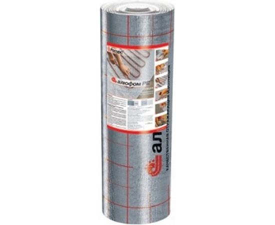 Отражающая изоляция в конструкцию теплый пол (PE-5 мм; 1,0 м х 10,0 м) Алюфом 16381 