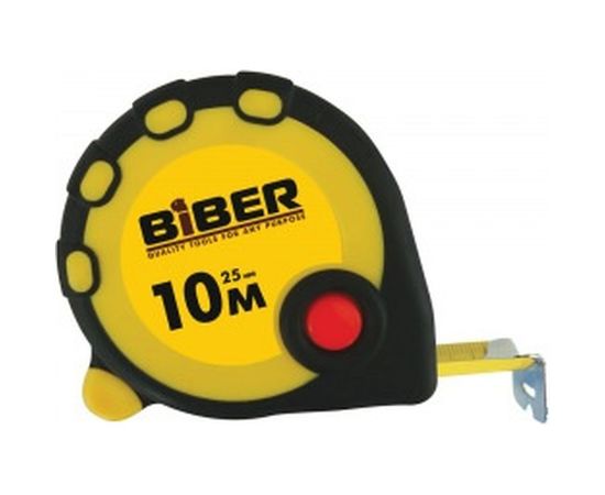 Рулетка (обрезиненный корпус, 10 м х 25 мм) Biber STANDART 40095 тов-173014 