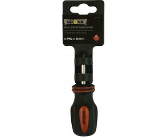 Крестовая короткая отвертка NIKONA Cr-V, PH2x38 22-771 