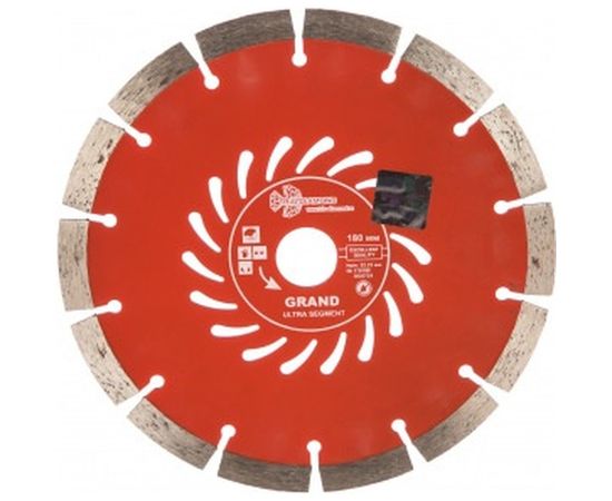 Диск алмазный отрезной Сегментный Grand hot press (180х22.23 мм) TRIO-DIAMOND GUS724 