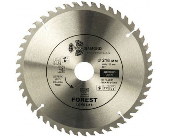 Диск пильный по дереву (216х30 мм; 48Т) TRIO-DIAMOND FLL831 