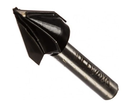 Фреза пазовая галтельная V-образная серия 1004 (20x17 мм; угол 60 град; хвостовик 8 мм) Росомаха 800408 – изображение 2