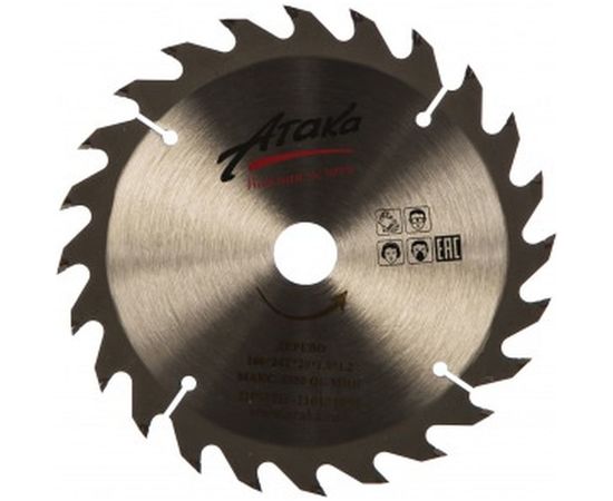 Диск пильный (160 мм; 24T; 20 мм) по дереву профи АТАКА 8078480 – изображение 2