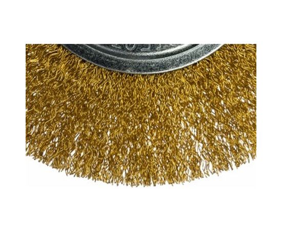 Щетка крацовка дисковая с комплектом переходников (125 мм; 22.2 мм) Biber 70997 тов-170433 – изображение 2