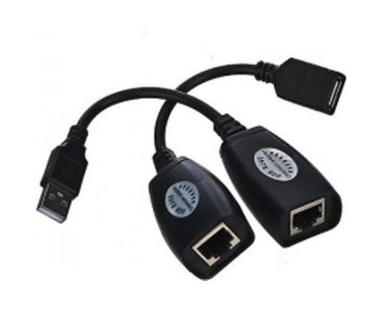 Адаптер-удлинитель VCOM USB-AM/AF - RJ45, по витой паре, до 45m CU824 – изображение 2