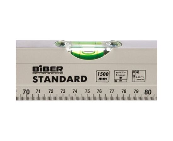 Уровень, 1500 мм, 2 глазка Biber Стандарт 40326 тов-084706 – изображение 3