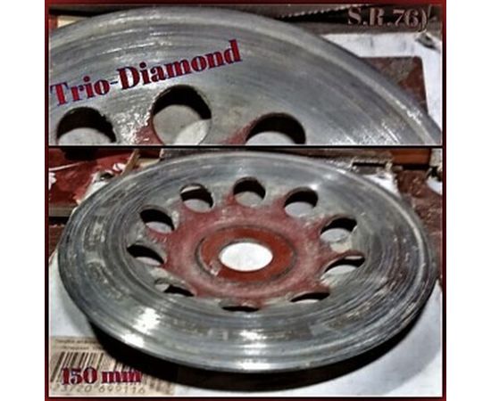 Чашка алмазная двухрядная (150х22.2 мм) TRIO-DIAMOND TCW154 – изображение 3