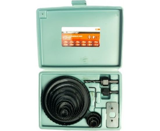 Набор кольцевых пил по дереву&nbsp;(19-127 мм; 12 шт.)&nbsp;MATRIX 70472 