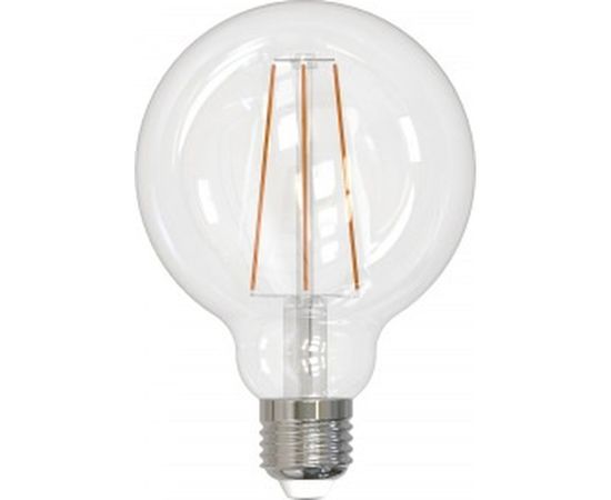 Светодиодная лампа Uniel LED-G95-10W/3000K/E27/CL PLS02WH. Форма шар, прозрачная. UL-00004862 