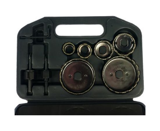 Набор алмазных коронок по керамограниту 9 предм. (25-73 мм) Энкор  9457 