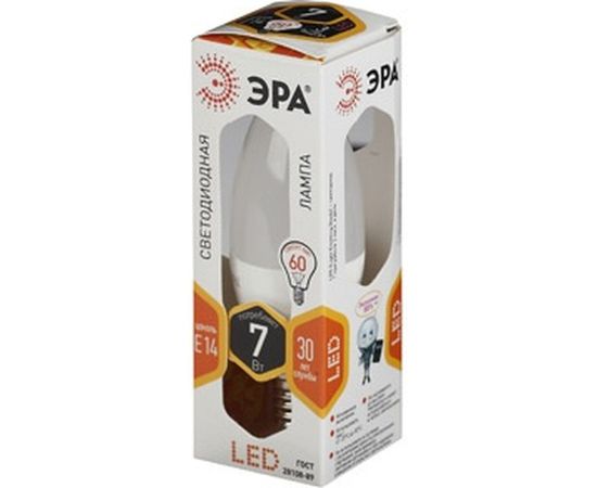 Светодиодная лампа ЭРА LED smd B35-7w-827-E14 Б0020538 – изображение 2