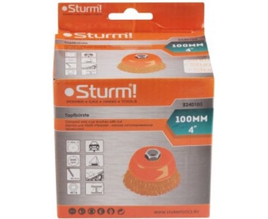 Щетка чашечная для УШМ (100 мм; М14) Sturm 5240103 – изображение 2