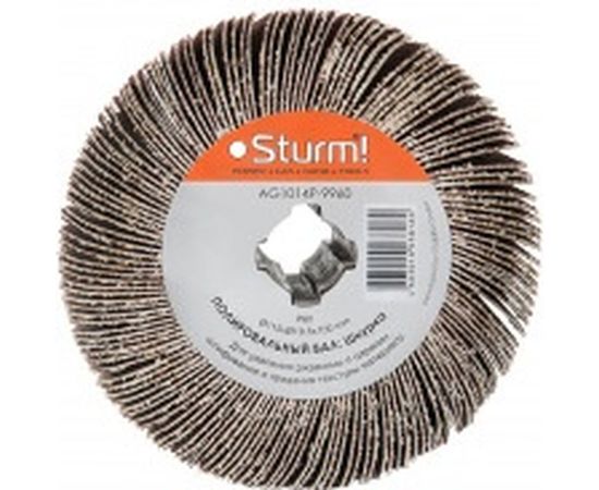 Щетка шкурка (115х19.5х100 мм; P60) для щеточной шлифовальной машинки AG1014P Sturm AG1014P-9960 – изображение 2