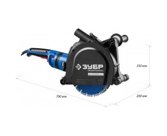 Электрический штроборез ЗУБР ПРОФЕССИОНАЛ ЗШ-П65-2600 ПВСТК – изображение 2