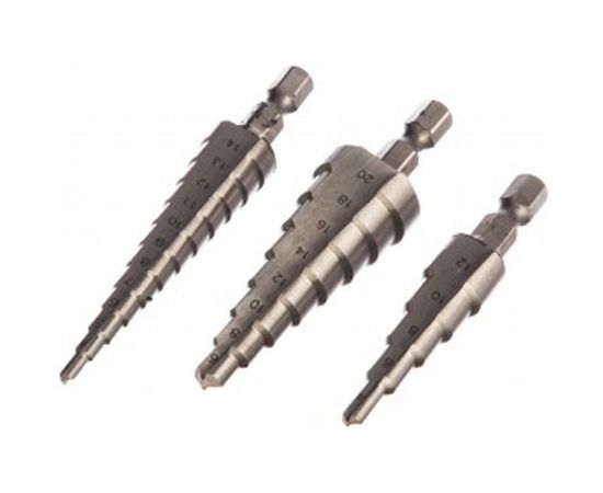 Набор ступенчатых сверл по металлу 3 шт.&nbsp;STAYER 29660-3-20-H3 – изображение 2