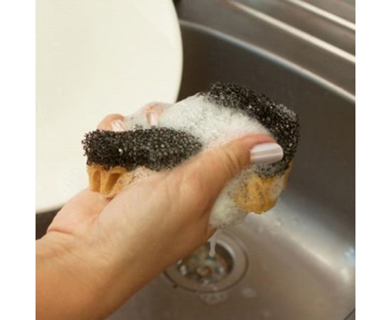 Универсальная губка PATERRA СУПЕР с ретикулированным пенополиуретаном, 12x8х35 см 406-061 – изображение 3