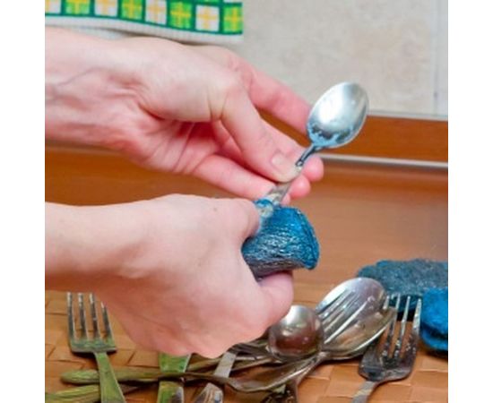 Металлические губки-подушечки с натуральным мылом PATERRA 10 шт в картонной коробке 406-029 – изображение 3