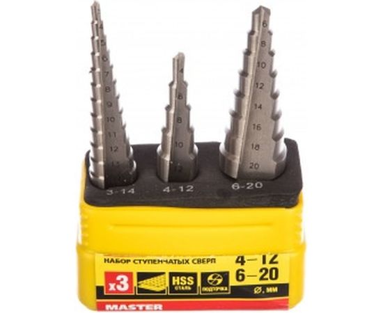 Набор ступенчатых сверл по металлу 3 шт.&nbsp;STAYER 29660-3-20-H3 – изображение 3