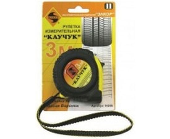 Рулетка с фиксатором Энкор Каучук, 3м 14206 – изображение 3