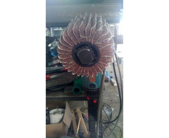 Щетка нейлон и шкурка (120х19.5х100 мм) для щеточной шлифовальной машинки AG1014P Sturm AG1014P-9812 – изображение 4