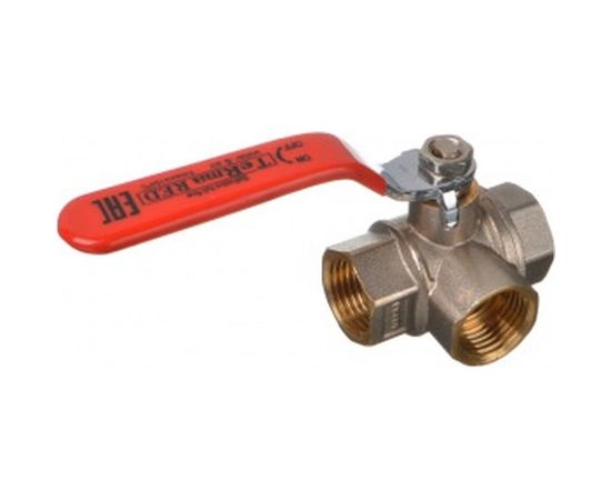 Шаровый кран Terma RED 3/4 Т-образный, трехходовой, ручка 31059 26159 