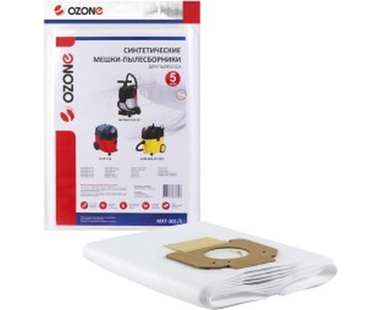 Мешок-пылесборник turbo синтетический 5 шт. (до 36 л) OZONE MXT-301/5 